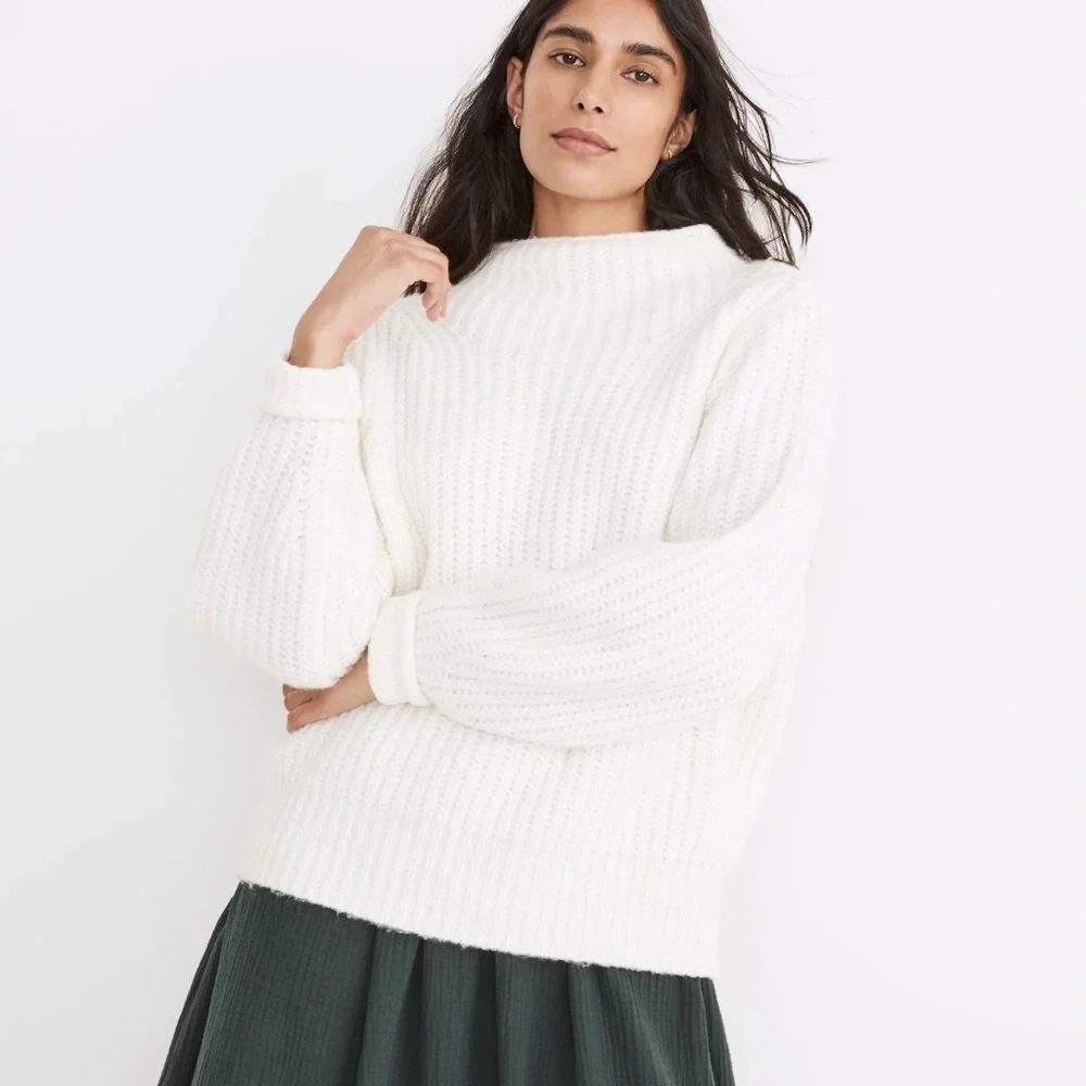 MADEWELL Loretto Mockneck Pullover Sweater
